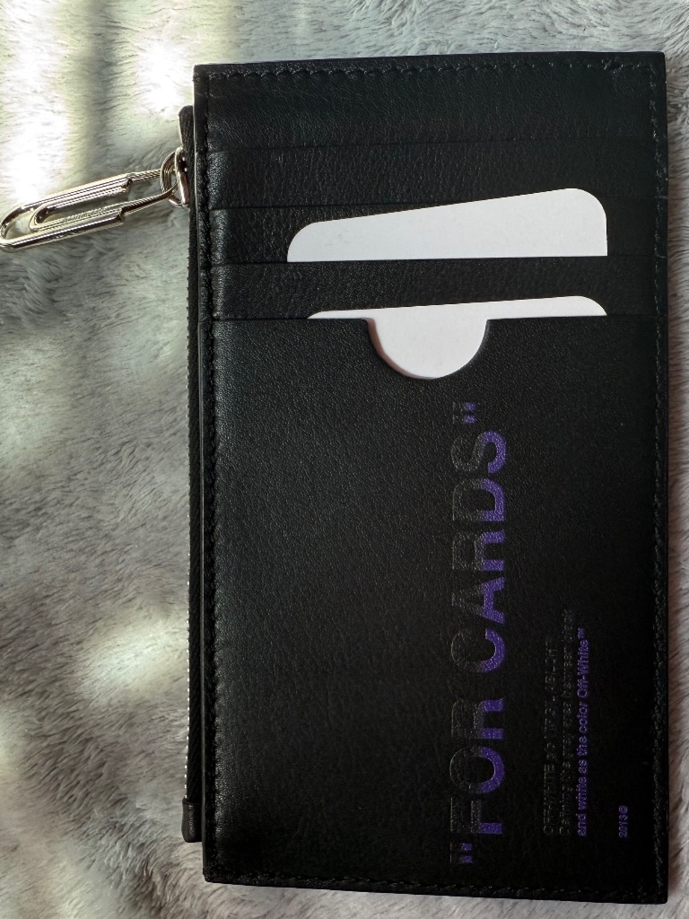 Off white card wallet
